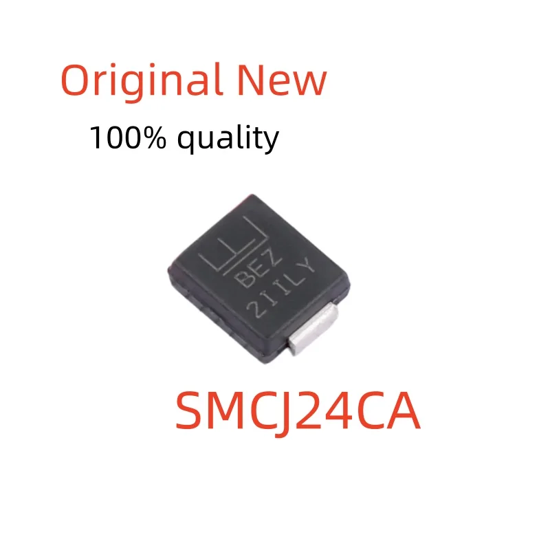100% NEW SMCJ24CA TVS Diode 24V 1500W 38.9A Bidirectional Clamp Voltage DO‑214AB SMC SMD ESD Surge Protection