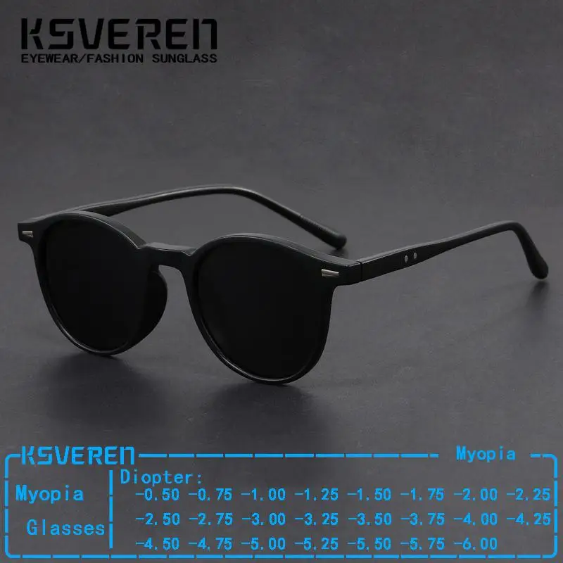 

Retro Prescription Myopia Sunglasses Men Women Designer Round Tinted Finished Nearsighted Glasses Outdoor Shade Driving Glasses