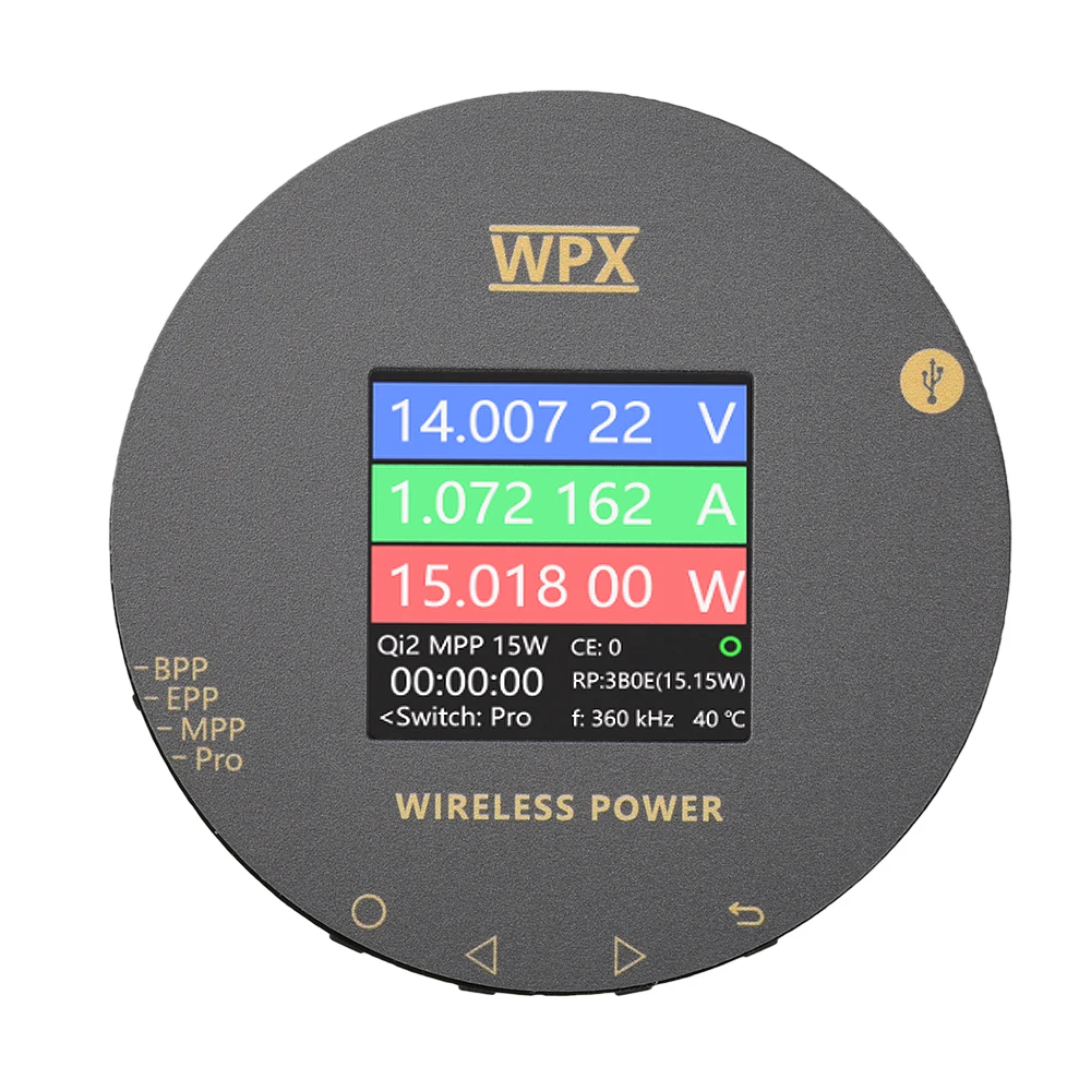 Voltage Meter/Ammeter Voltmeter Tester Magnetic Wireless Charging Testers MPP Fast Charging Wireless Charger Debugger Detector