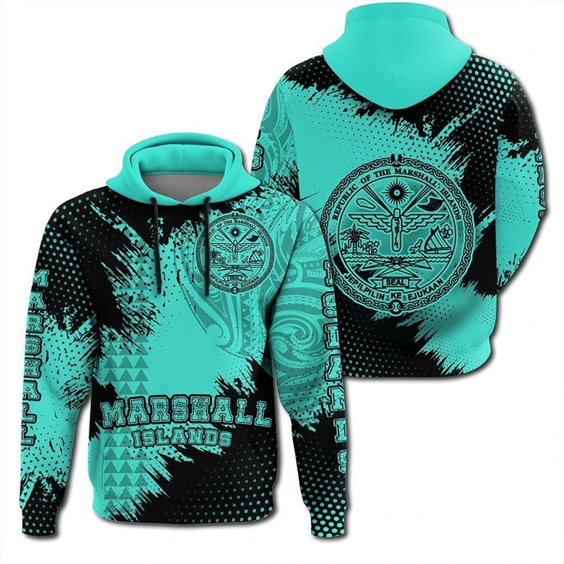 3D Printed Maoli Flag Polynesian Tattoo Hoodies Polynesian Flag Totem Graphic Hooded Hoody Kid Fashion Cool Pullovers Coat Top