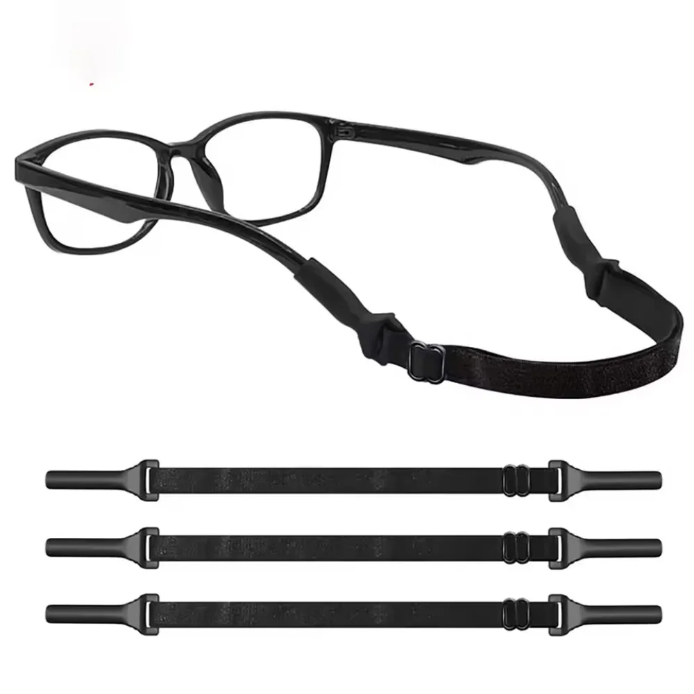 1 Stück Brillenkette mit Verstellbarer Größe, Elastisches Seil, Rutschfester und Sturzsicherer Brillenhalter, Sport-Brillenkordel