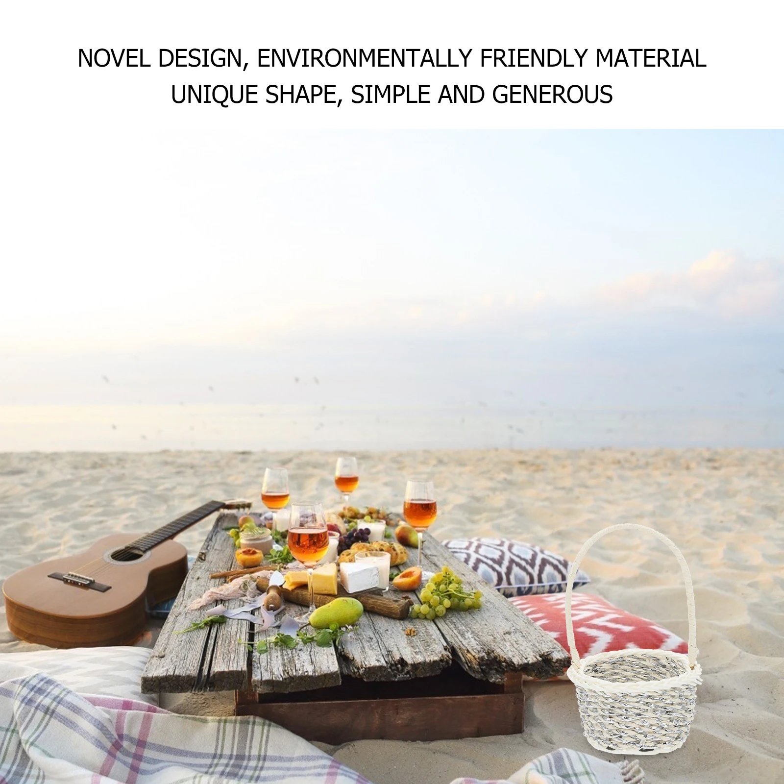 

4pcs Baskets Small Home Flower Decor Natural Storage Basket Storage Basket Container