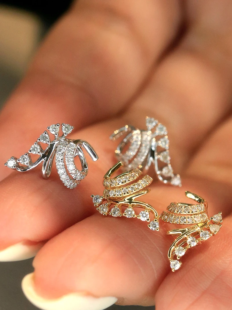 LUOWEND Orecchini in oro bianc - Diamond Stud Earrings recensione e prezzo