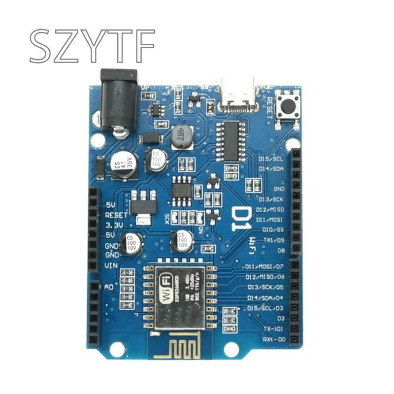 ESP-12E WiFi Development Board For WeMos D1 UNO R3 CH340 CH340G ESP8266 Shield Smart Electronic PCB For Arduino Compatible IDE