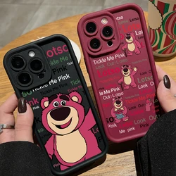 Cartoon Lotso Bear Phone Case for Xiaomi Redmi Note 13 12 12S 11 11S 10 9 8 Pro Plus A3 13C 12C 10C 9C 4G 5G Ladder Lens Cover