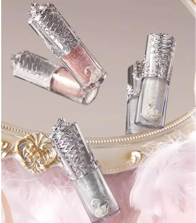 زهرة يعرف سوان الباليه سلسلة السائل ظلال العيون ، بيرليسسينت غرامة شاينر ، تألق الترتر ، ماكياج العيون ، 4g #4