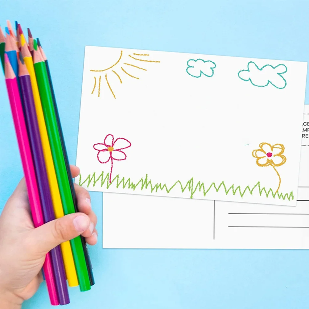 

10pcs Blank Greeting Cards Postcards for Mailing Bulk Paper DIY Printing Handmade Thick Material Business Travel