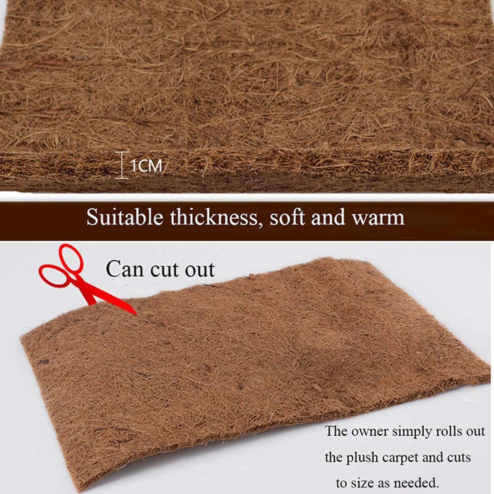 Reptile Cage Liner Carpet Mat Couch Soft Reversible Throw Pad Machine Washable for Puppies Kitten Old Dogs