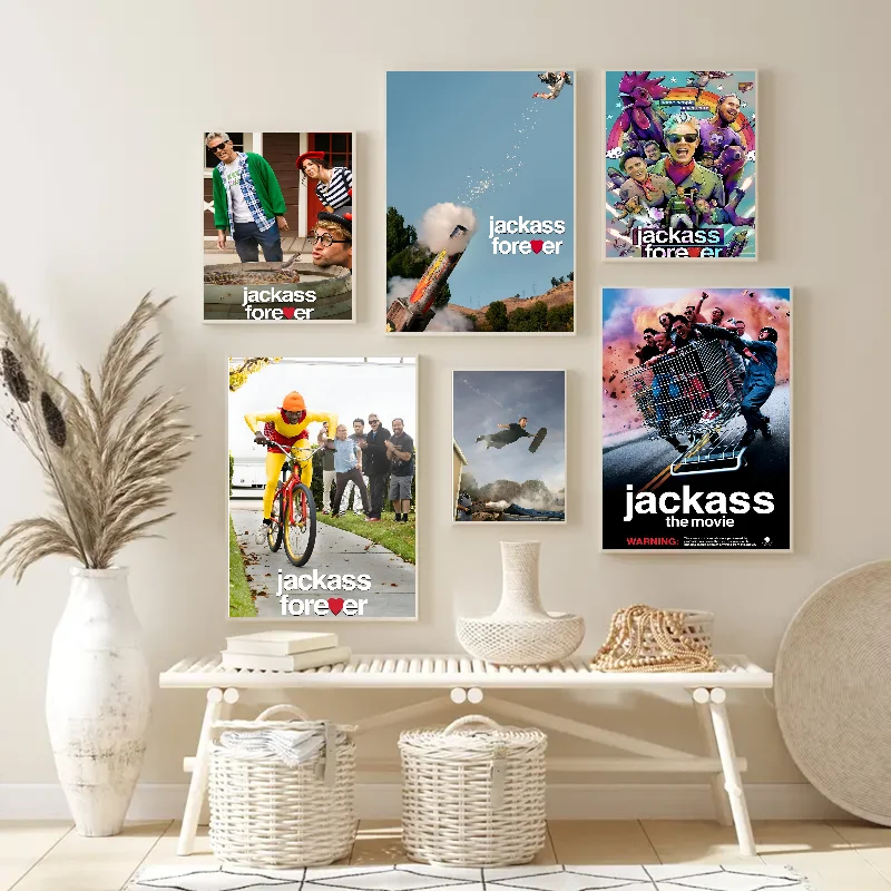 Latest Movie Posters for Wall Room Decor Jackass Forever Poster Poster Paper Print Home Living Room Bedroom Entrance Bar Restaur