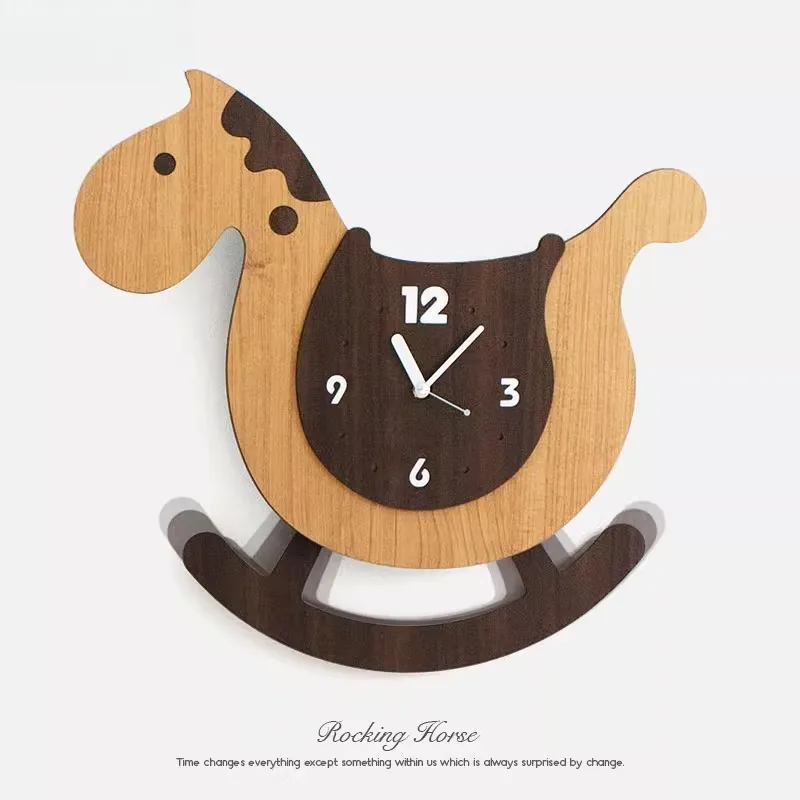 

Creative Swing Wall Clock Cartoon Cute Children's Clock Bedroom Mute Clock Personalized Art