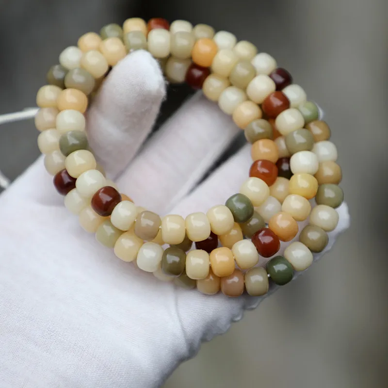 9*Bucket Of Oil-Treated Old , Seed Loose , 108 Root Prayer Beads