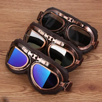 Pilot Retro Brille staub dichte Linse Rahmen Motorrad Brille Cruiser Roller Snowboard Schutz ausrüstung Augenschutz Sonnenbrille