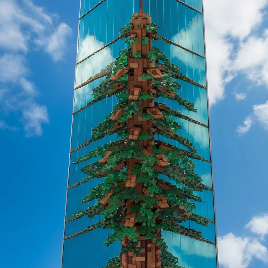 3129pcs MOC Icons Redwood Tree Sequoia Sp. Model Building Blocks Architecture Toy Christmas Gift Education Collection Craft Idea
