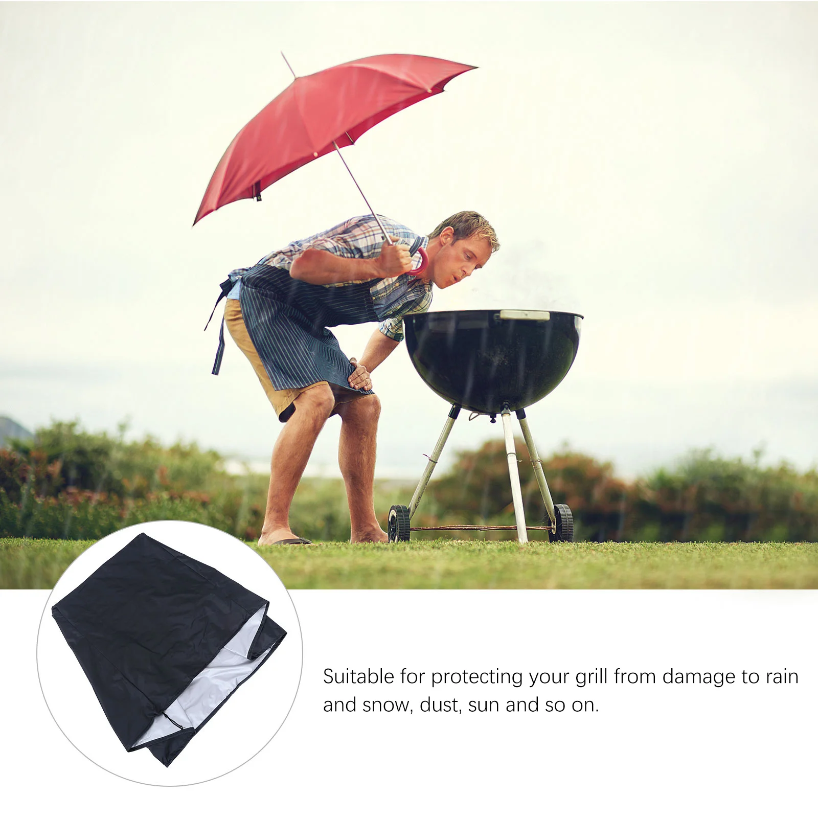 

Grill Cover Covering Oxford Fabric Weatherproof Dustproof UV Protection for Gas Ultraviolet Protection Covering Grills Outdoor