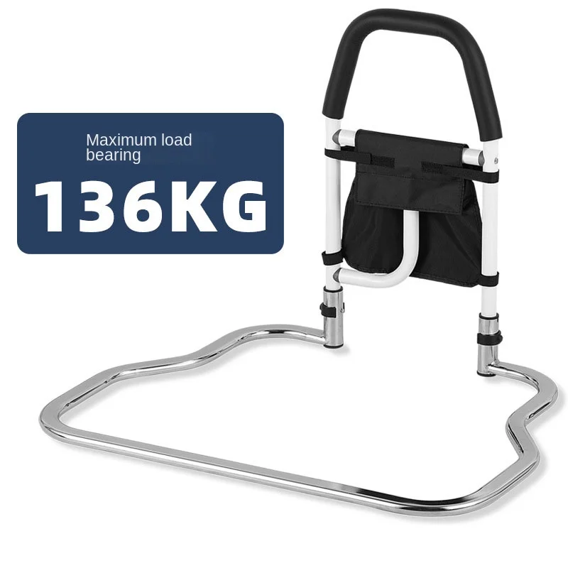 Bedside Handrail - No-Drill Bed Rail, Foldable Assistive Bedside Handrail for Pregnant Women and Seniors