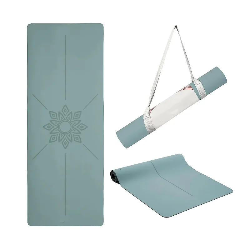 YTYIN Custom Printed Durable Thick Sports Exercise Fitness Female Male Non-slip Natural Rubber Pu Per Yoga Mats