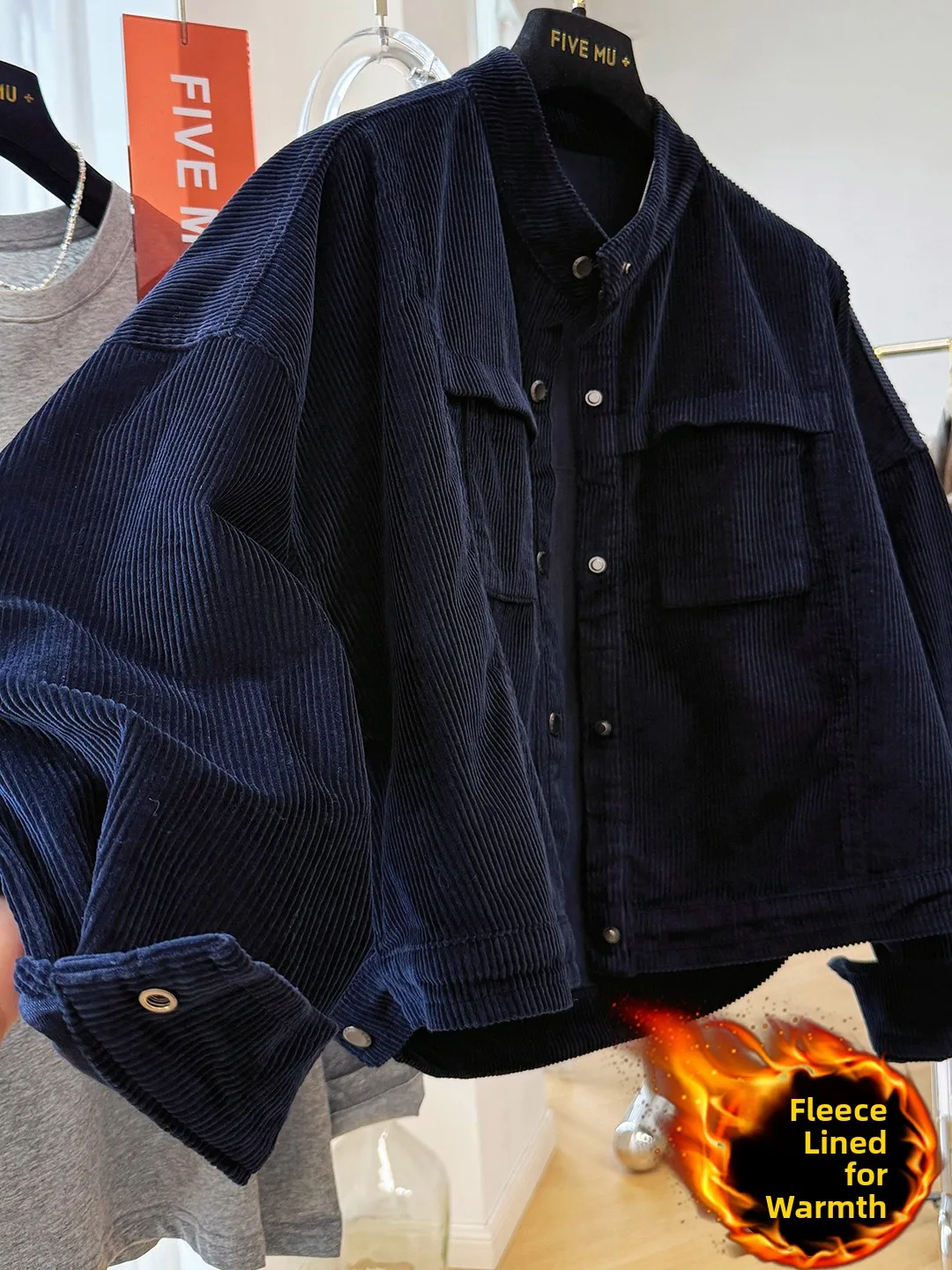 

Корейский бренд больших размеров, женская зимняя модная верхняя одежда с подкладкой Fce, повседневное свободное пальто