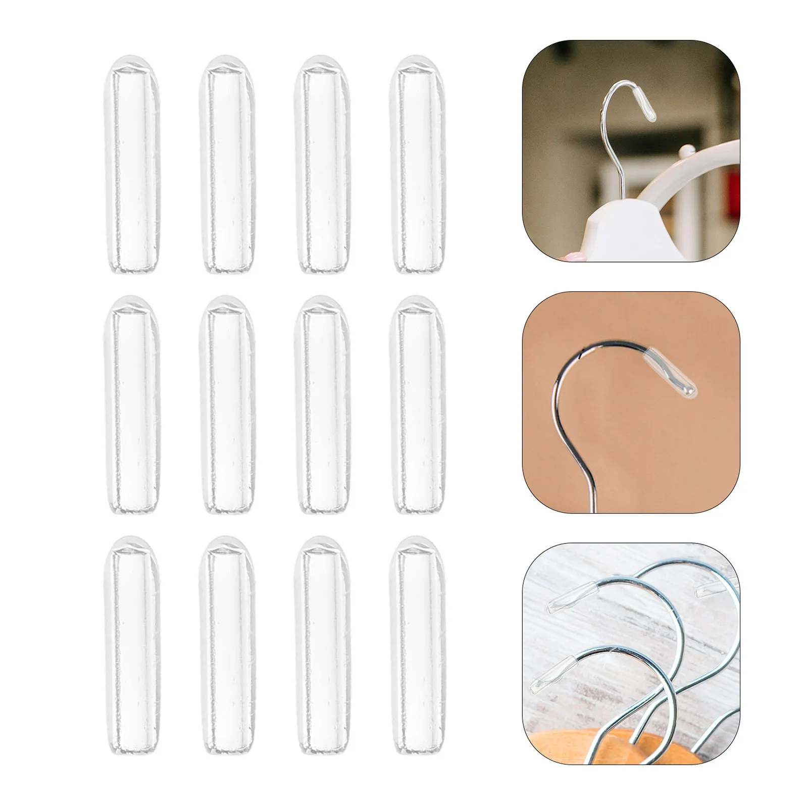 

20 шт. прозрачных защитных колпачков для вешалок - многоразовые чехлы из ПВХ для крючков для одежды, предотвращающие зацепы, надежная фиксация для домашнего использования в гардеробе