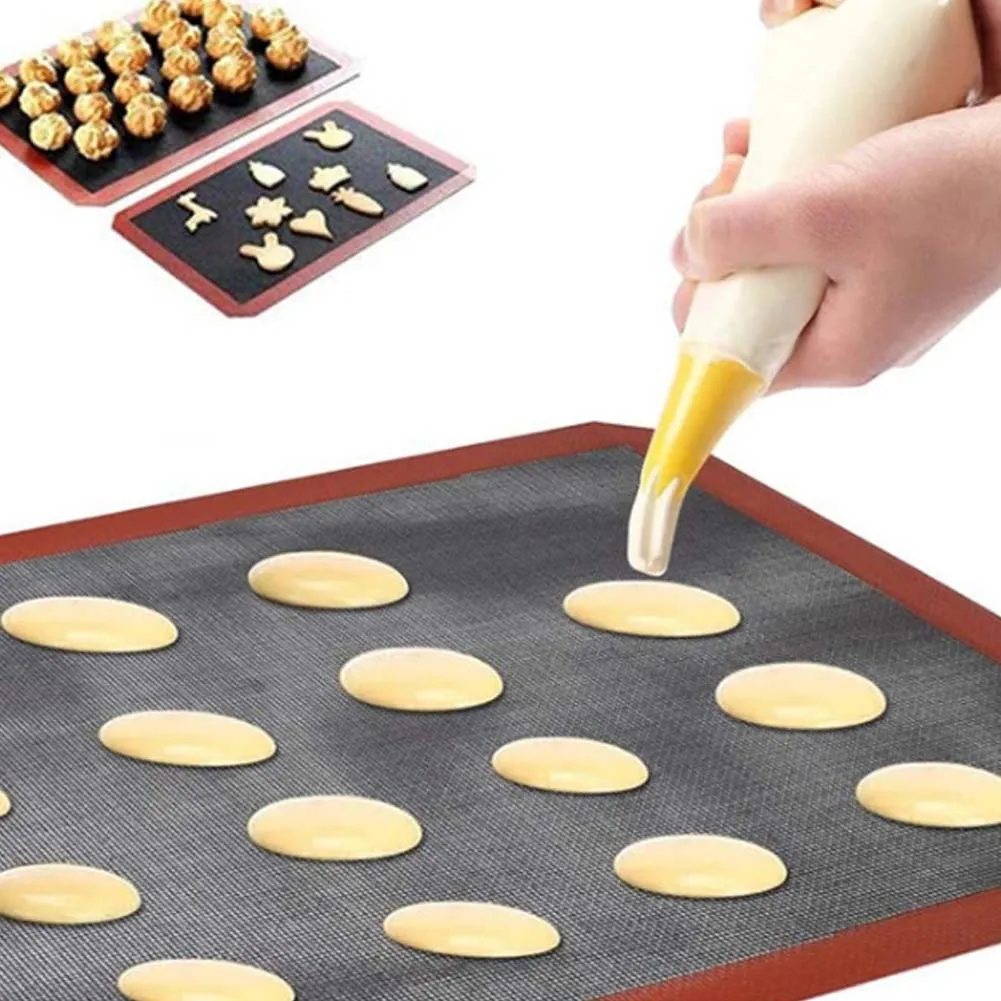 Silicone 30x40cm Double Sided Printing Baking Mat Non Stick Pastry Oven Cake Baking Perforated Sheet Liner Pastry Mat