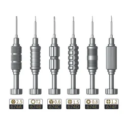 TE-674 Kit cacciavite ad alta durezza croce convessa Torx T2 Y0.6 Pentalobe Phillips per strumento di apertura per la riparazione del Tablet dell'orologio del telefono