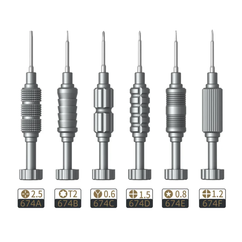 High Hardness Screwdriver Kit t2 Y0.6 Pentalobe Phillips Convexo Cruz Torx Telefone Relógio Tablet Reparação Ferramenta de Abertura Te674