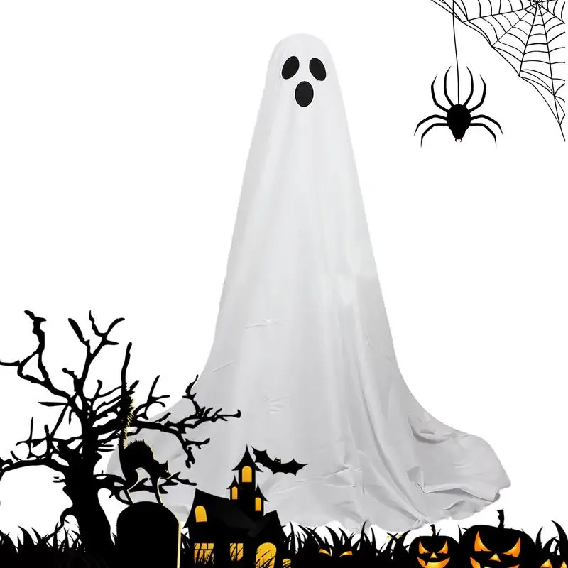 

Glowing White Cloth Ghost Spooky Ghost Halloween Decor Spooky Ghost Halloween Decor LED Lighted Decoration Standing White Ghost