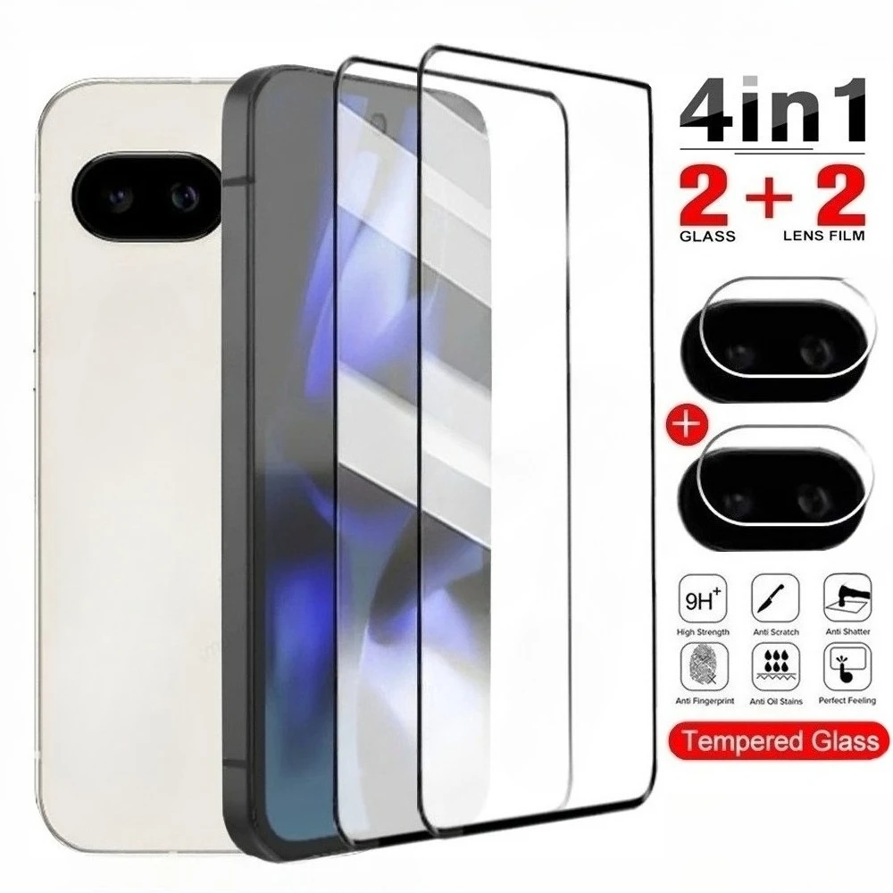 

Закаленное стекло с полным покрытием 4 в 1 для Google Pixel 9 8 7 6 Pro 6a 7a 8a 9a Пленка для объектива камеры. Для Google Pixel 9 Pro XL 9 8 7 6 5