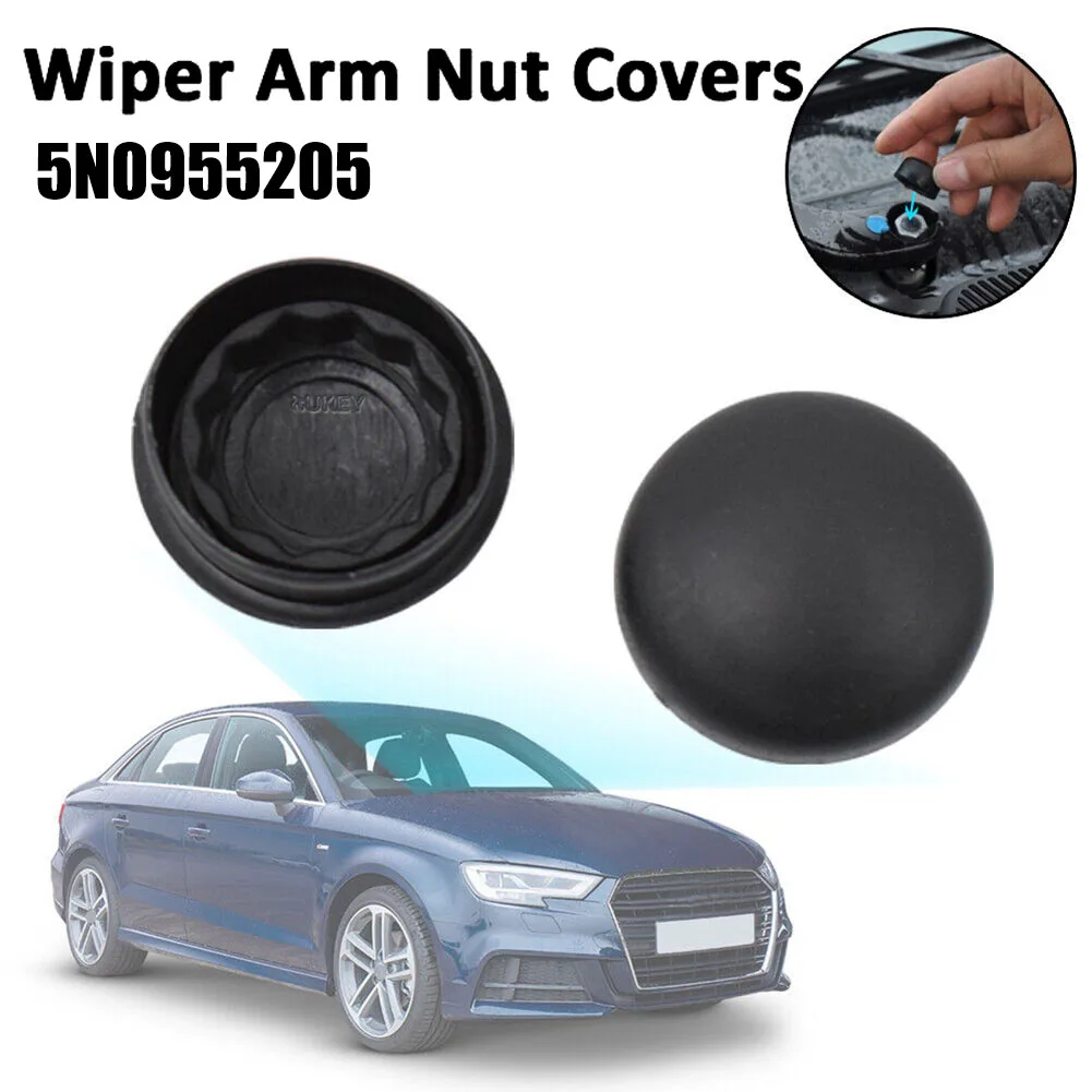 2Pcs Front Windshield Wiper Arms Nut Cap Cover Bolt ABS Plastic Replacement For A1 A 3 A4 A5 A6 A8 Q3 Q5 Q7 TT R8 RS3 RS5