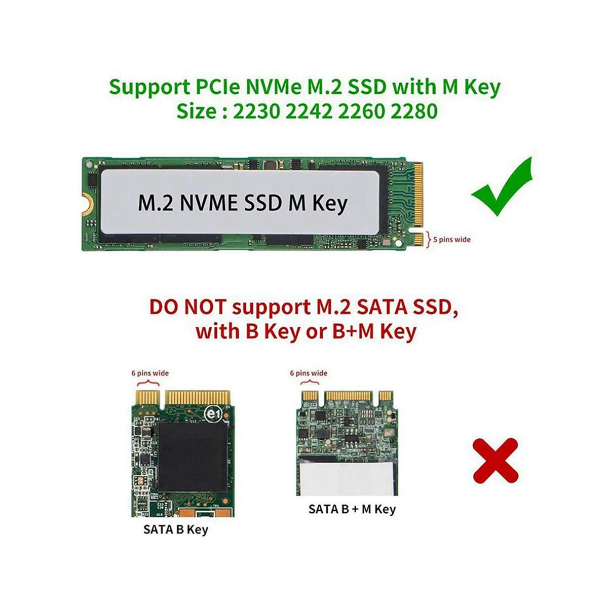 M.2 솔리드 스테이트 드라이브, NVME 프로토콜-USB3.1 어댑터 카드, SSD, TYPE-C 인라인 확장 카드