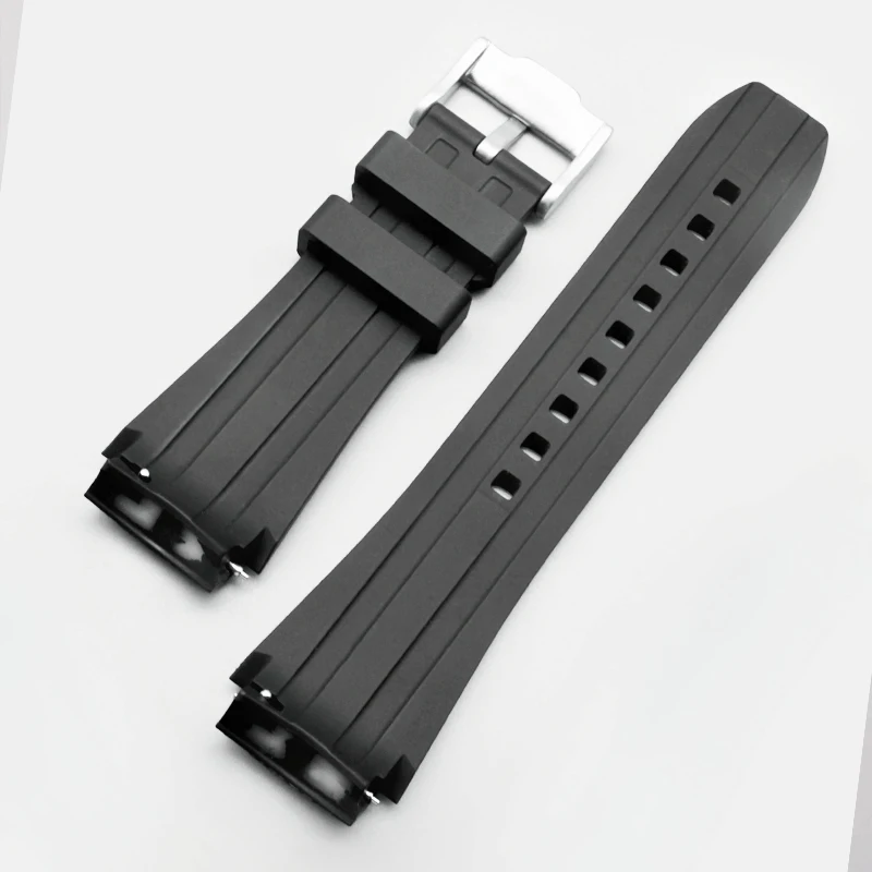 20mm Silicone Rubber Strap for Swatch X Omega joint MoonSwatch Curved End Sport Stainless Steel Buckle Watch Band Bracelet
