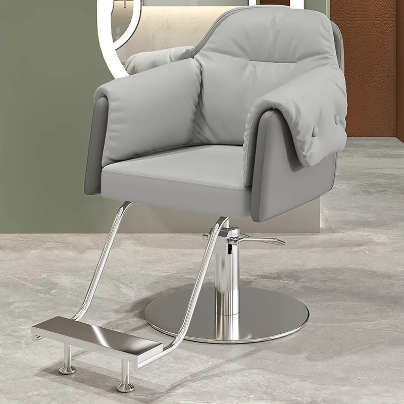 Modern Hairdresser Barber Chairs Nordic Luxury Professional Perm Barber Chairs Hair Dyeing Shave Commercial Furniture Silla
