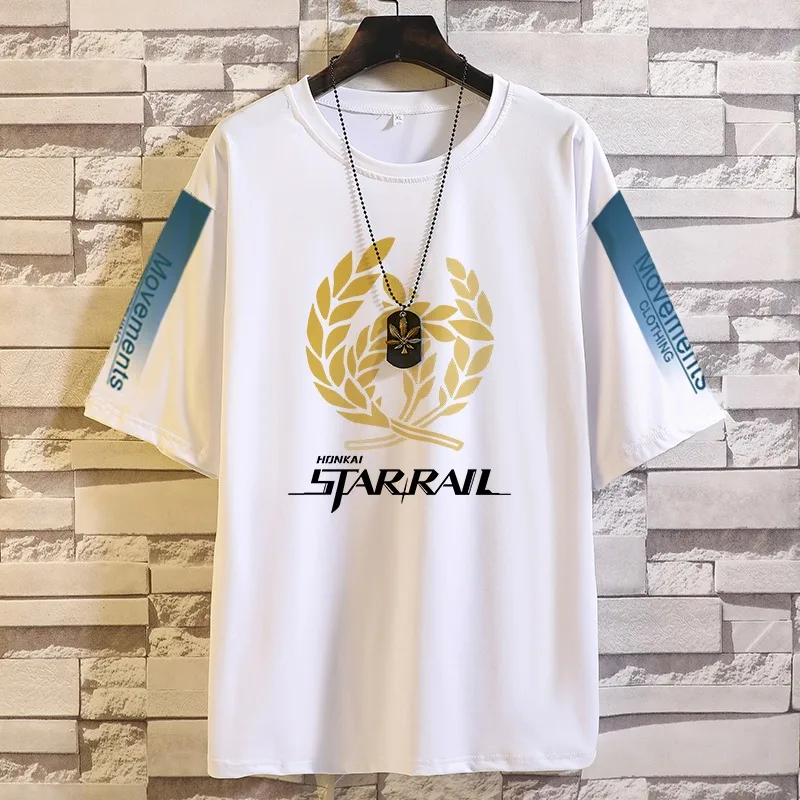 Anime Honkai: Star Rail Game Cos Silver Wolf Jinliu Clara Herta Yanqing Seele Etc. Casual Crew Neck Short Sleeve T-shirt