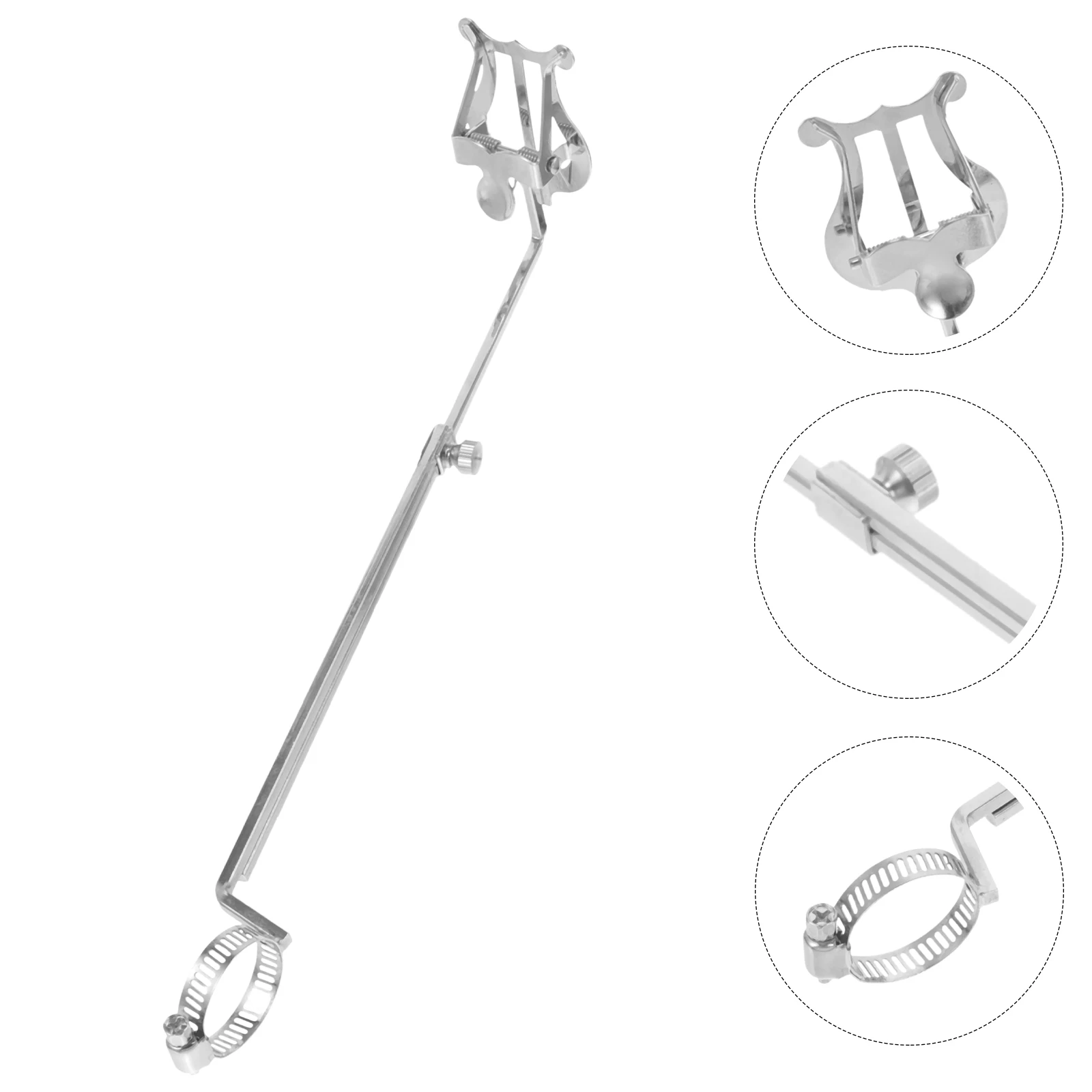 

Flute Sheet Music Holder Flip Folder for Marching Band Score Clip Instrument Stand Lyre Pages Accessories