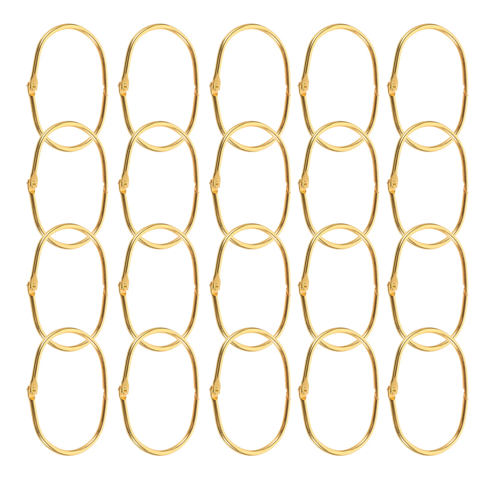 

20Pcs Shower Curtain Hooks Metal Smooth Glide Anti-Drop Rings for Bathroom Curtain Hanging Shower Rings
