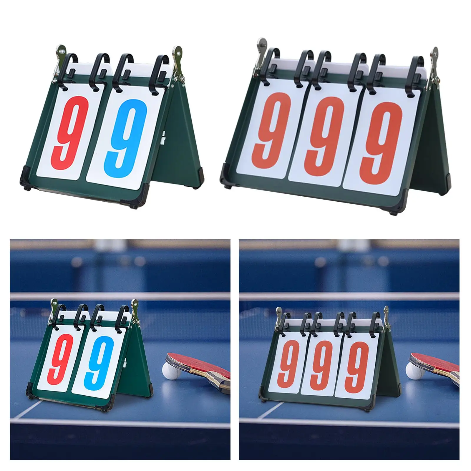 Sports Scoreboard Tabletop Score Flippers for Soccer Volleyball Competition
