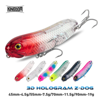 Kingdom 3D Hologram Z-Dog Topwater Fishing Lure 4.5g 7.5g 11.5g 19g Artificial Floating Pencil Minnow Hard Baits surface lures