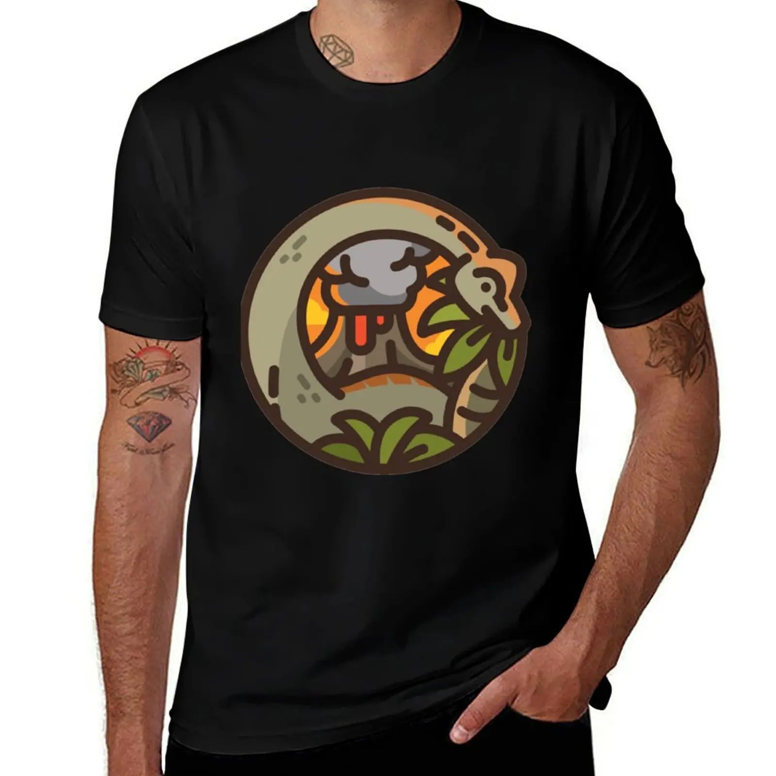 T-shirt confortable pour le travail, avec motif de dinosaure Brontosaurus (Dododex pour Ark Survival Evolved)