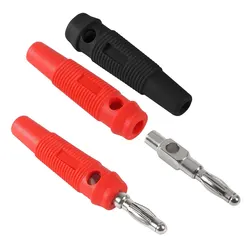 10Pcs 32A High Current 4mm Banana Plugs Male Screw Type Stackable Audio Speaker Cable Connectors for Audio Equipment