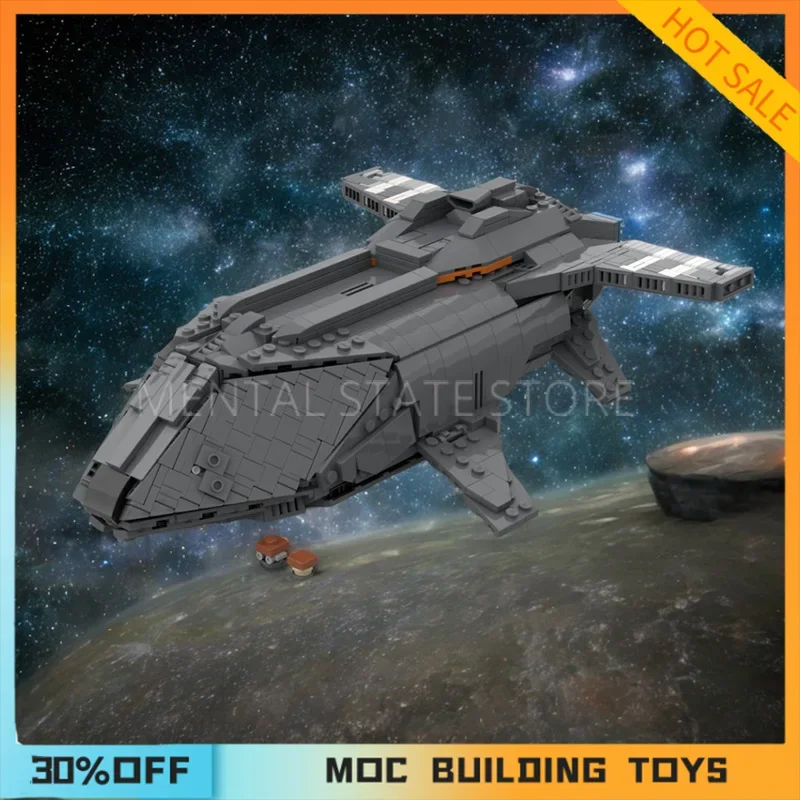 

1136PCS Star Plan Customized MOC Federal Dropship Starfighter Building Blocks Technology Bricks DIY Creative Assembly Toys Gift