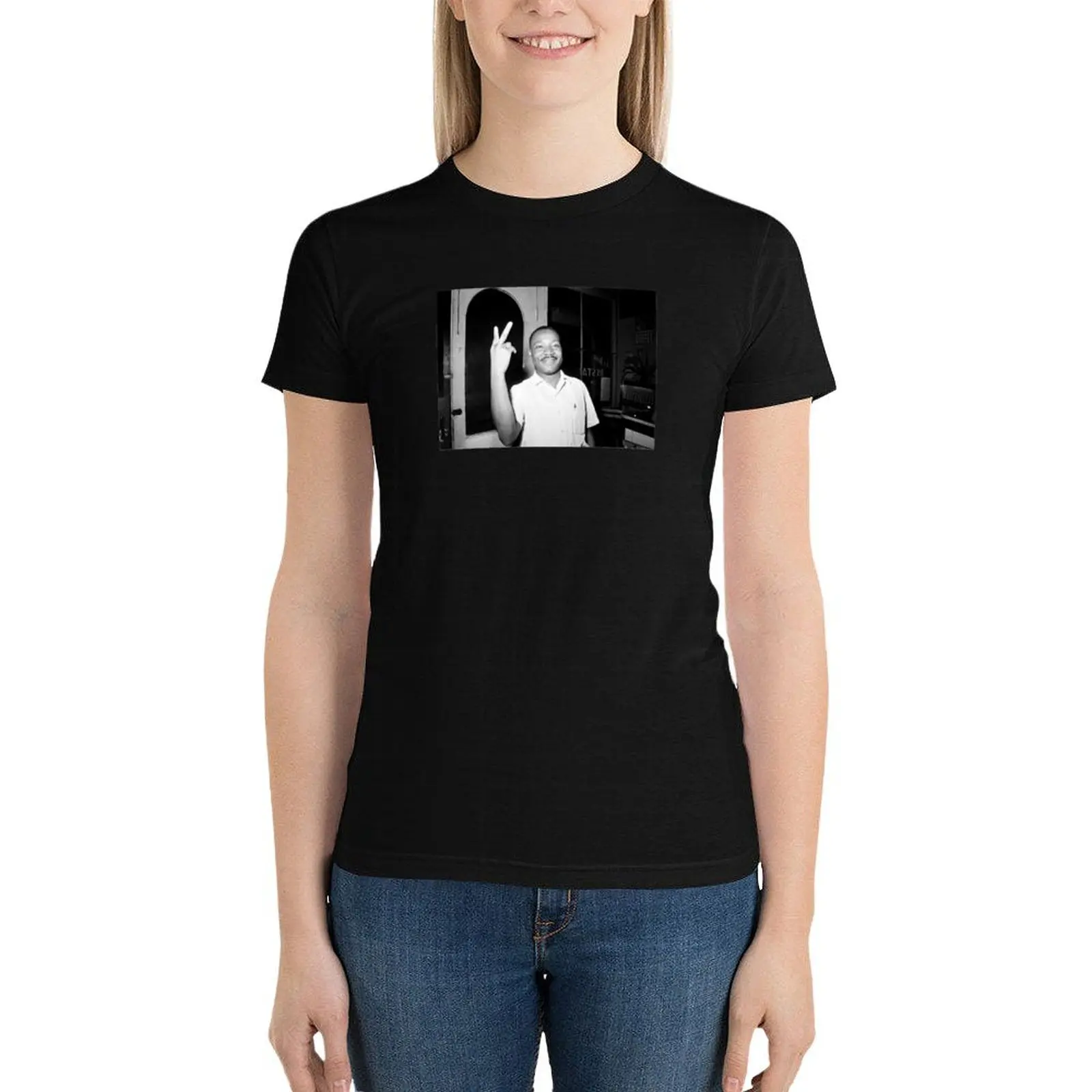 

MLK - Peace T-Shirt animal print shirt for girls summer clothes tees spring clothes Women 2024