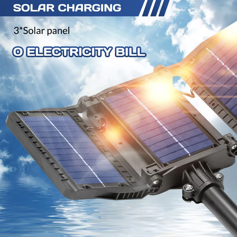 450 LED Solar Lights Outdoor Garden Waterproof IP66 Wall Light Motion Sensor Flood Yard Street Lamp with Remote Control