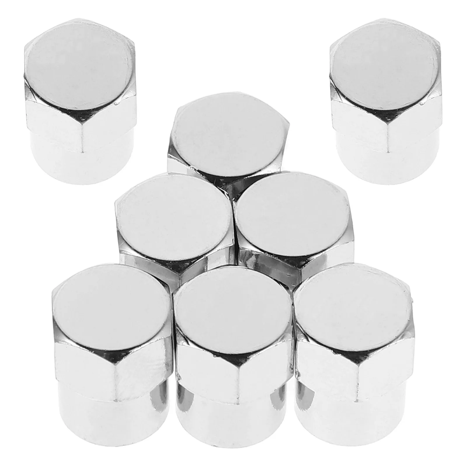 8Pcs Car Tire Valve Cap Air Nozzle Cap For Mechanic Electroplated Stem Seal Leak-proof Covers