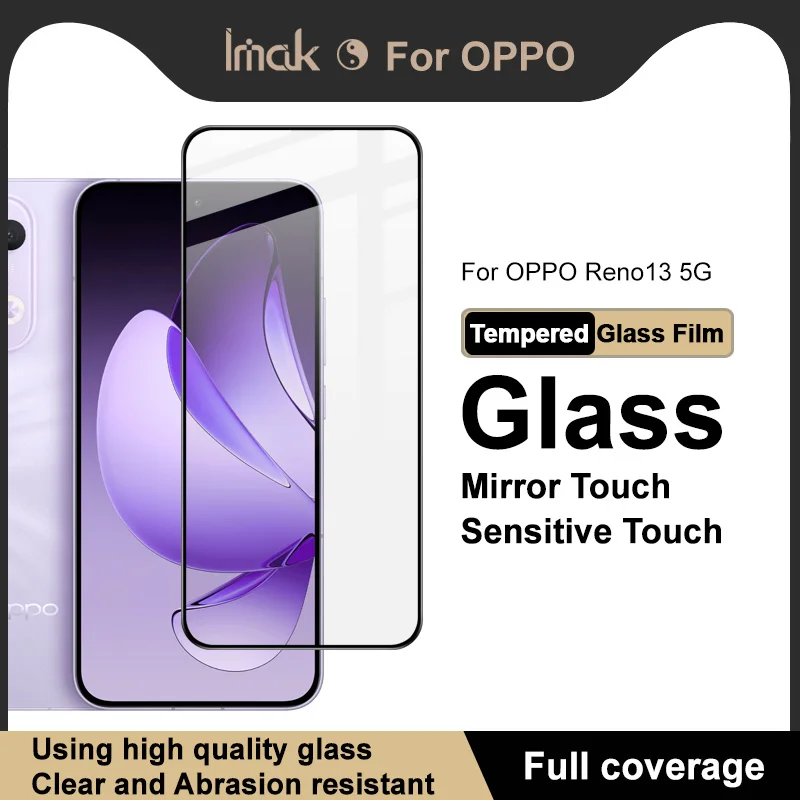 For Reno 13 5G Glass IMAK Pro+ Full Coverage Tempered Glass for OPPO Reno13 5G Film