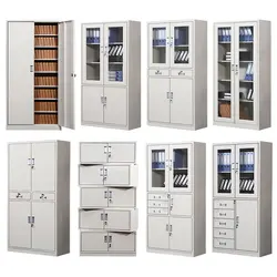 Archivadores de almacenamiento de Metal para muebles de oficina, cerraduras de armario de 2 puertas, organizador de acero, gran oferta