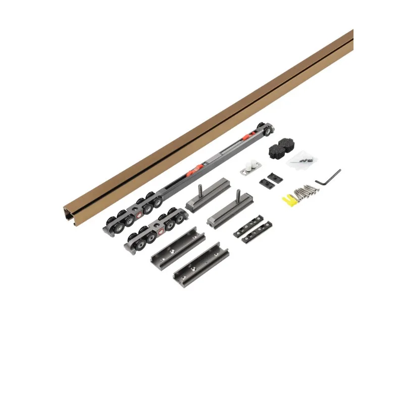 Heavy damping buffer silent hanging rail, solid wood sliding door hidden pocket door pulley load-bearing track