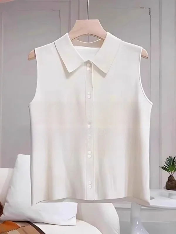 

Slimming plus Size Ne Knitted Vest Women's Spring Summer Outerwear Base Layer irt Top Cover Belly Korean Sle