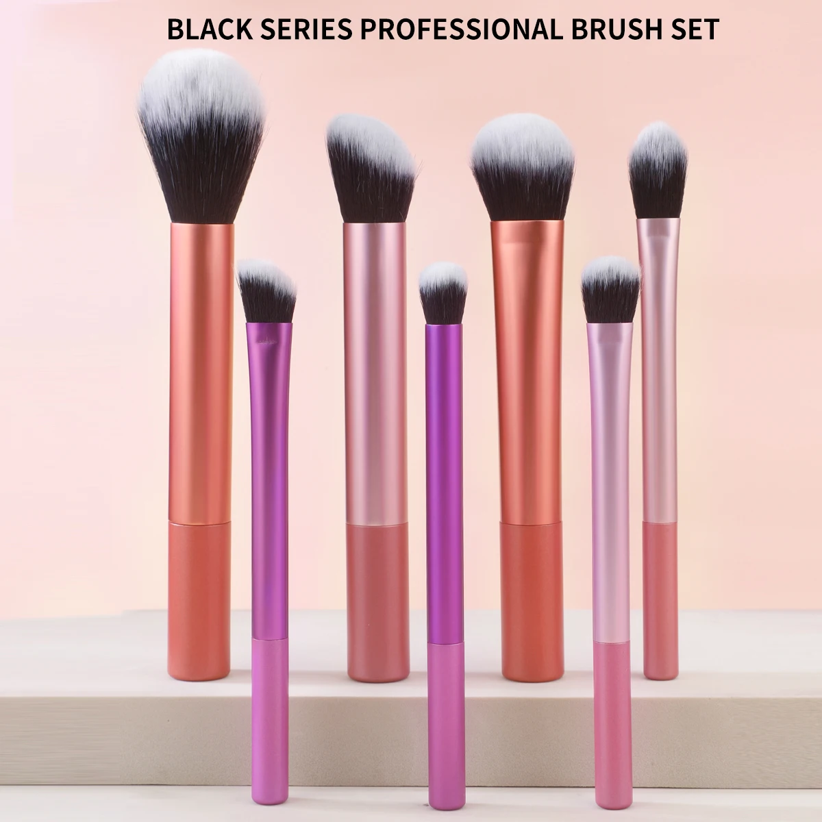 7pcs Makeup Brush Kit Soft Synthetic Hair Make Up Brushes Foundation Blush Eyeshadow Cosmetic Makeup Tools