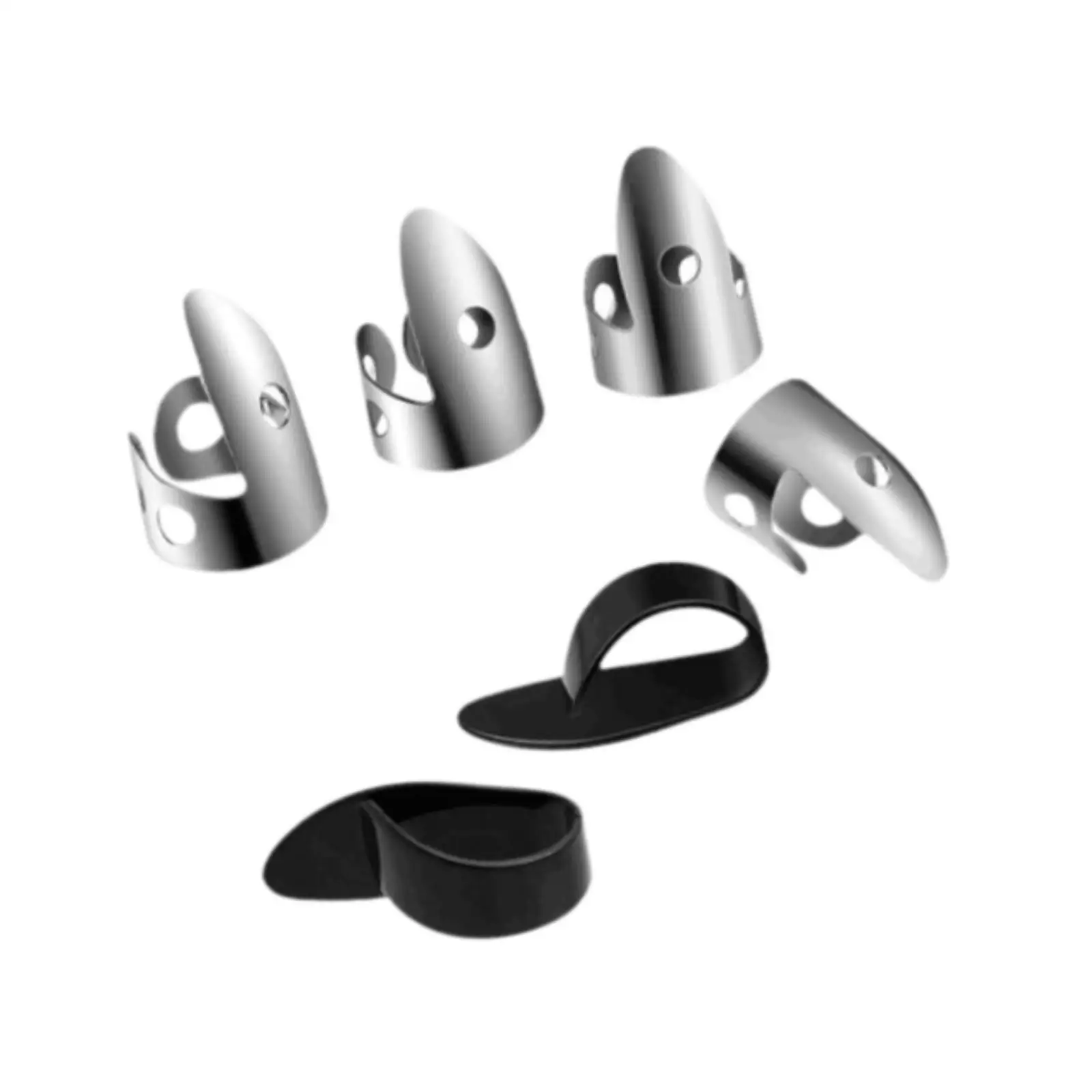 Metal Finger Picks Set with Thumb Picks Custom Design for Guitar Bass Ukulele Banjo Grip Picks for Music Performance