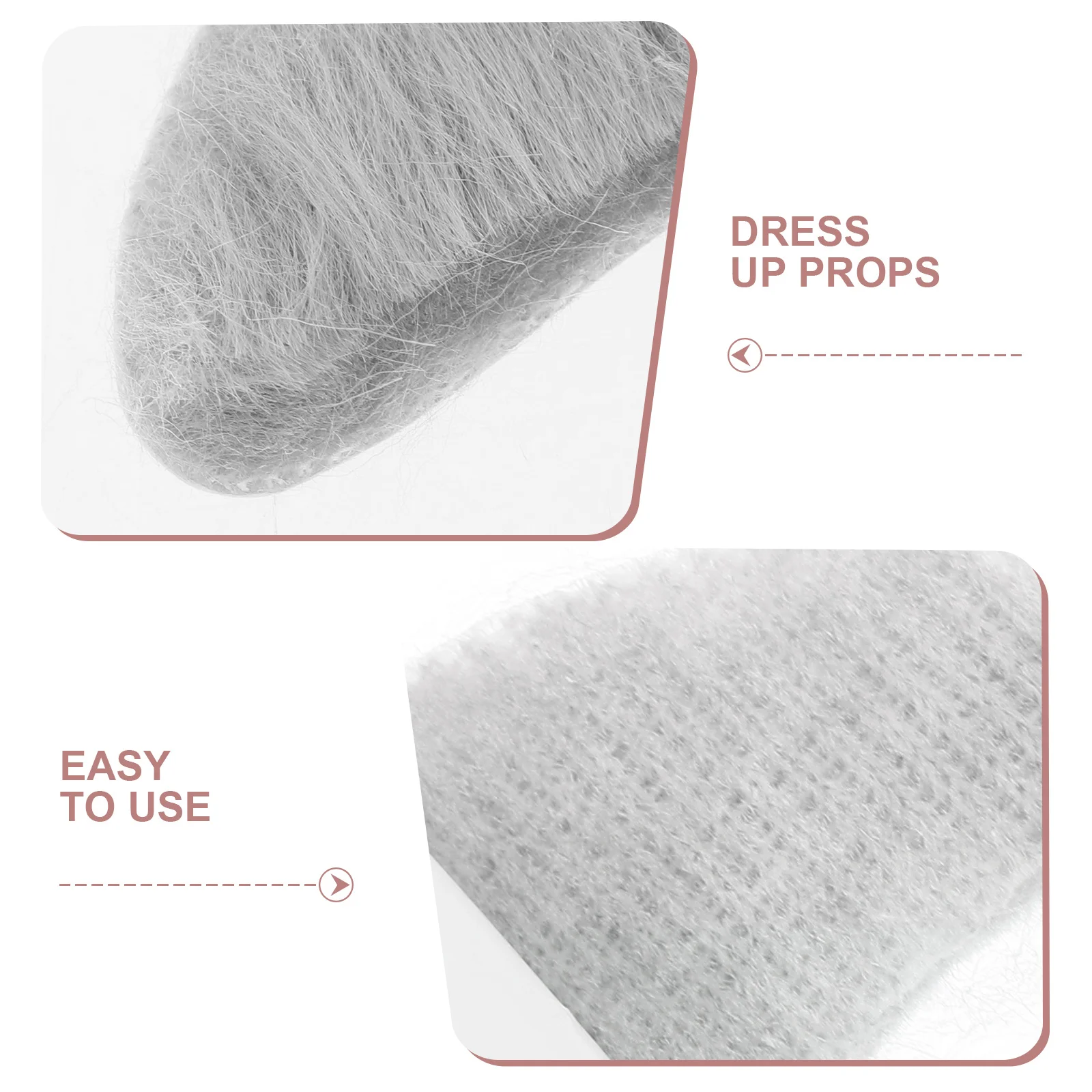 Ensemble de fausses barbes et moustaches pour hommes, 6 ensembles, Costume gris, sourcils, accessoires de spectacle sur scène pour fête Cosplay d'halloween