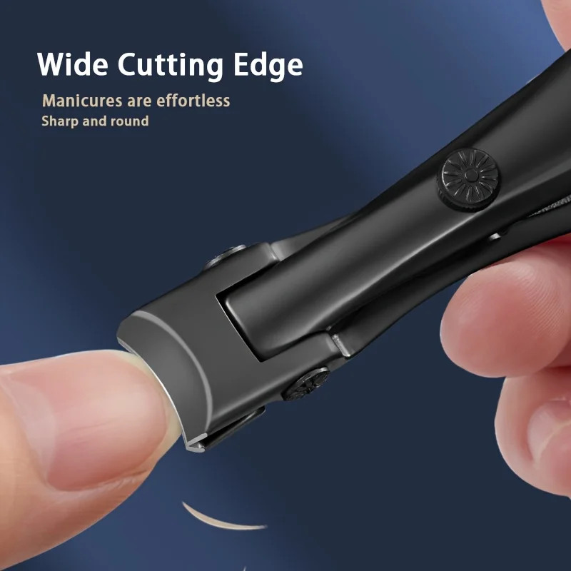 New Anti-Splash Stainless Steel Nail Clippers Large Opening Nail Clippers Single of Portable Nail Clippers 1 pieces